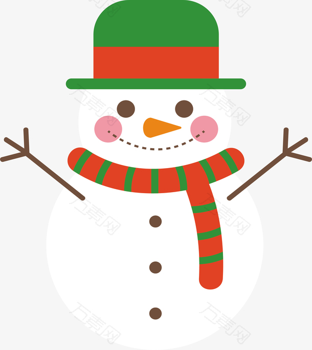 可爱的圣诞雪人