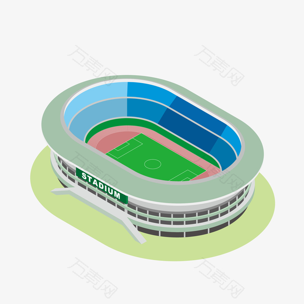 矢量手绘创意体育馆