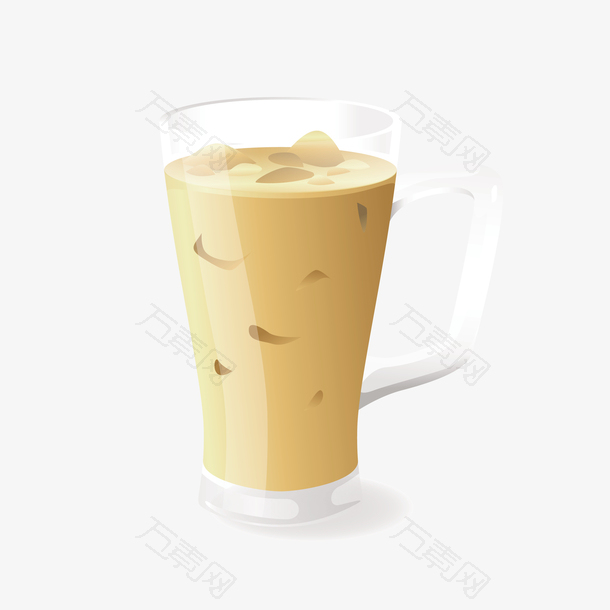 一杯加冰的原味奶茶