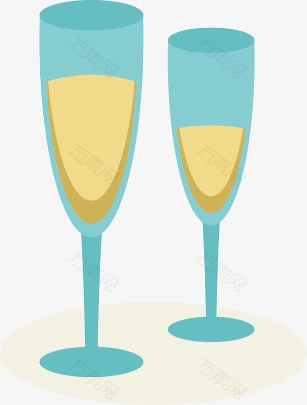 婚礼上的香槟酒杯