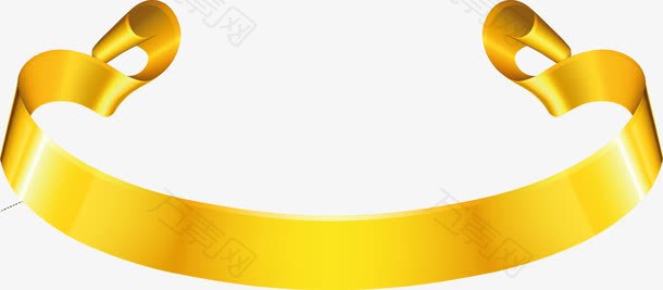 金色飘带矢量设计