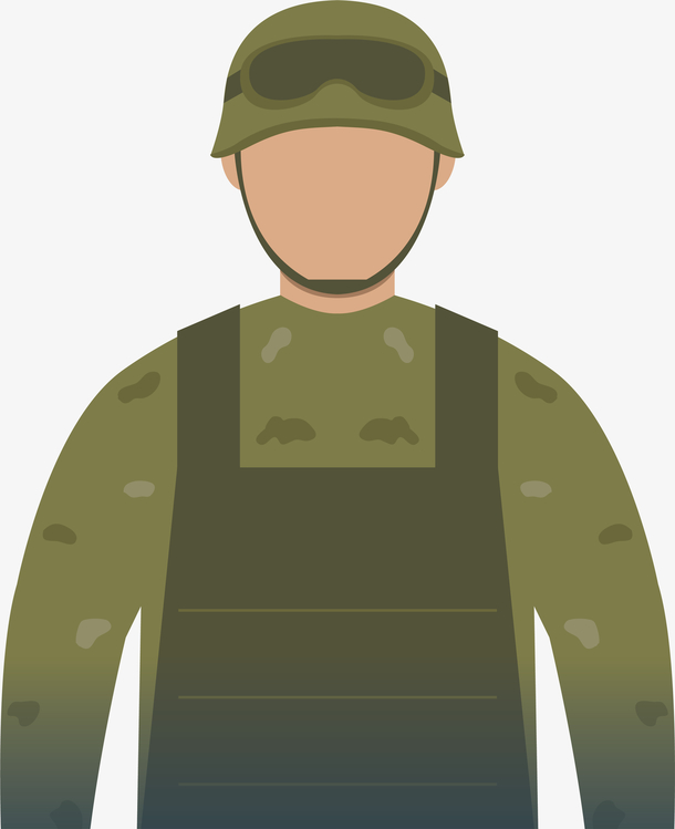 五一劳动节卡通人物军人素材