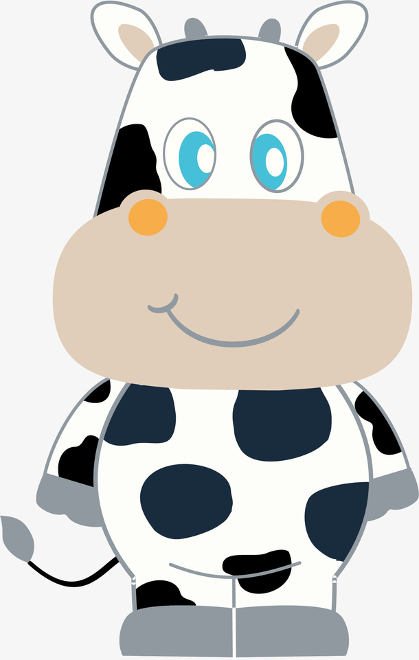 矢量可爱斑点奶牛