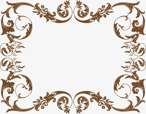 美式复古风花纹边框