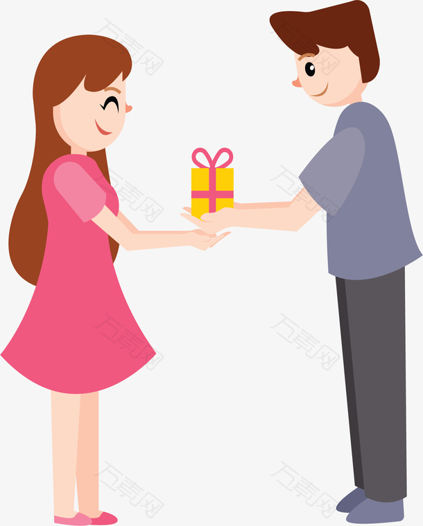 甜蜜情侣之间送礼物