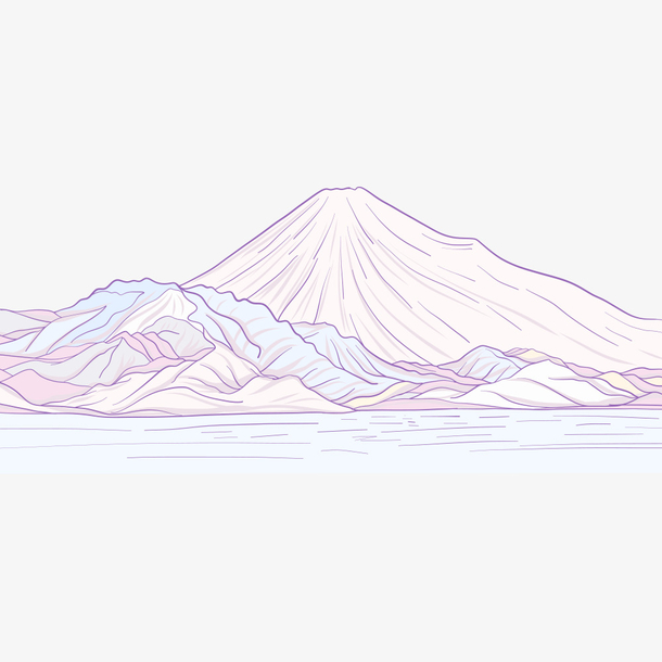 日本的富士山怎么画图片