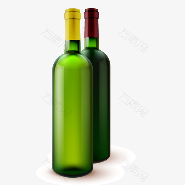 空白葡萄酒瓶矢量图