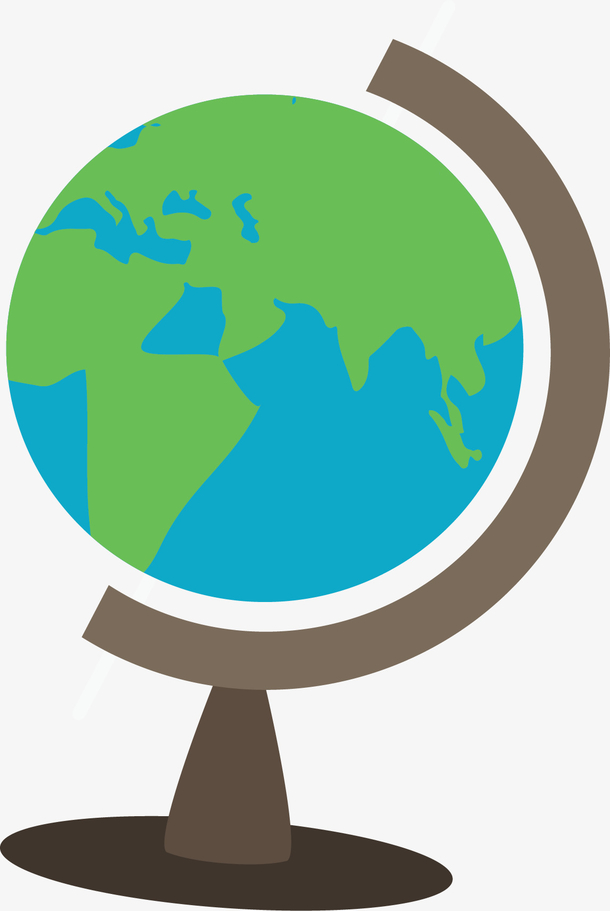 地理课卡通地球仪