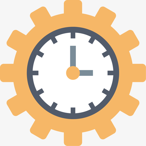 矢量图创意齿轮时钟