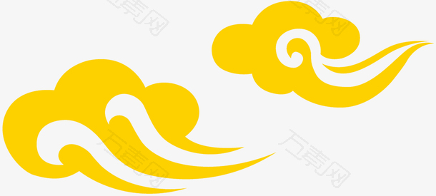 金色祥云纹免抠素材