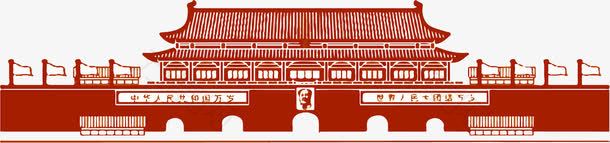 红色天安门装饰图案