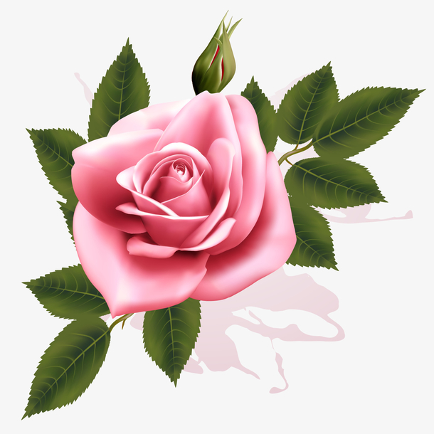手绘玫瑰花矢量图免抠元素图片-元素素材5966755-万素网