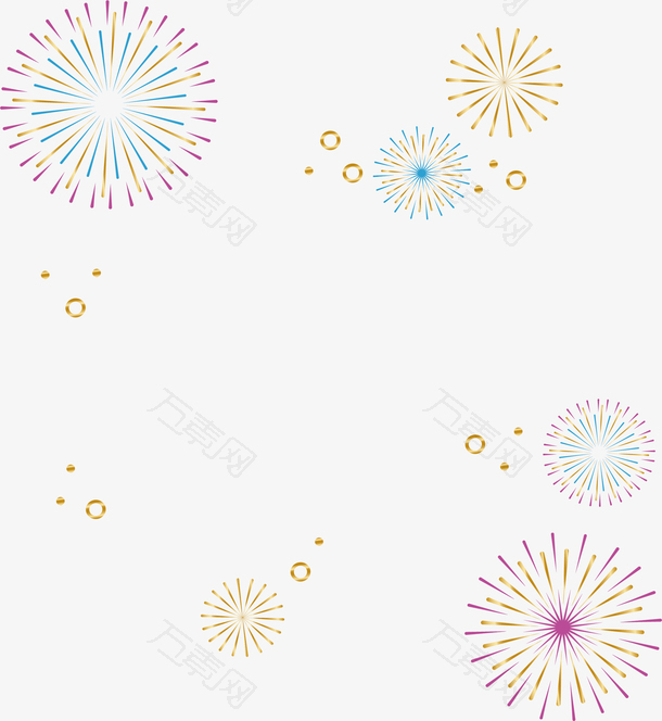 节日彩色烟花花纹
