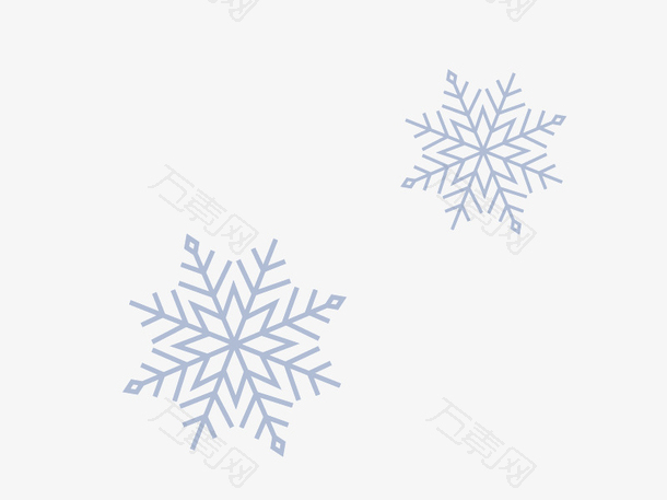 雪花卡通矢量素材