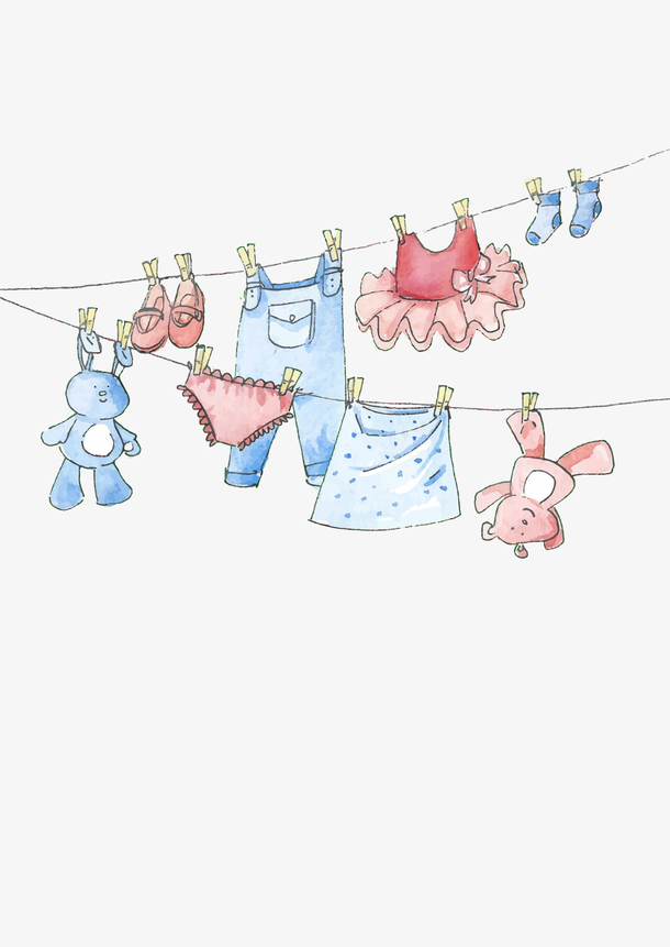 矢量晾晒衣物下载