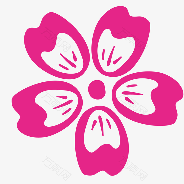 粉色手绘桃花花瓣