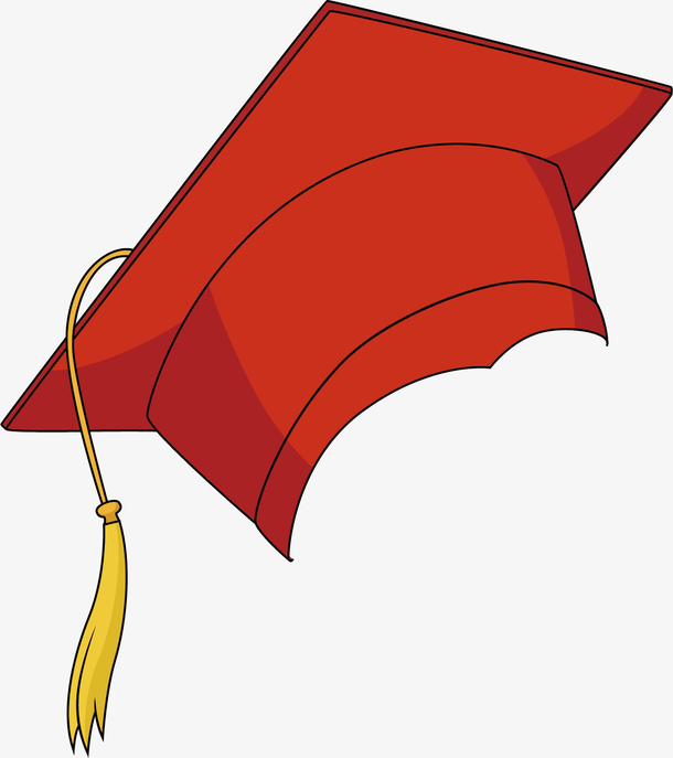 图大红色的博士帽