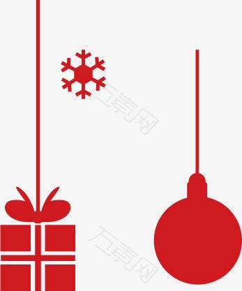 矢量圣诞雪花礼物盒