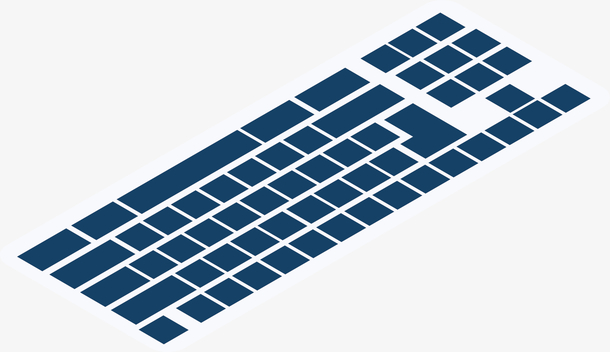 矢量卡通电脑键盘素材
