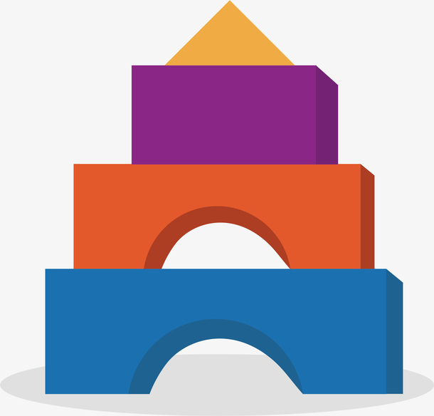 矢量图儿童玩具积木