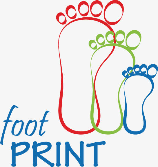 创意脚印logo素材