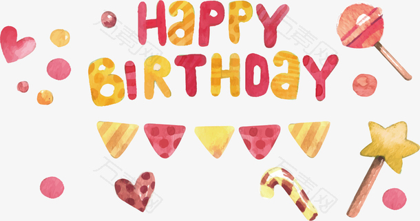 可爱生日背景矢量素材