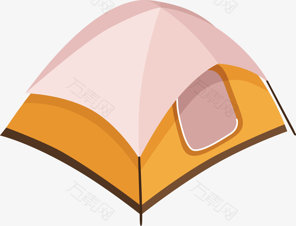 一个矢量黄色帐篷