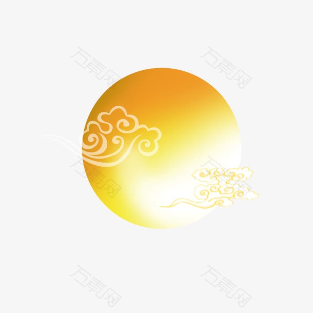 圆月png元素素材图片下载 万素网