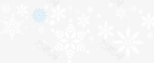 白色雪花装饰边框矢量素材
