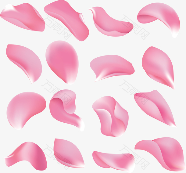 矢量粉色花瓣下载