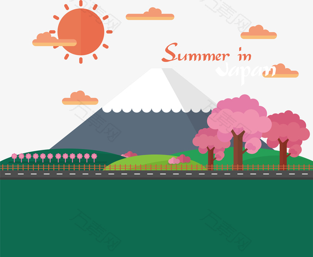 夏天的美丽日本