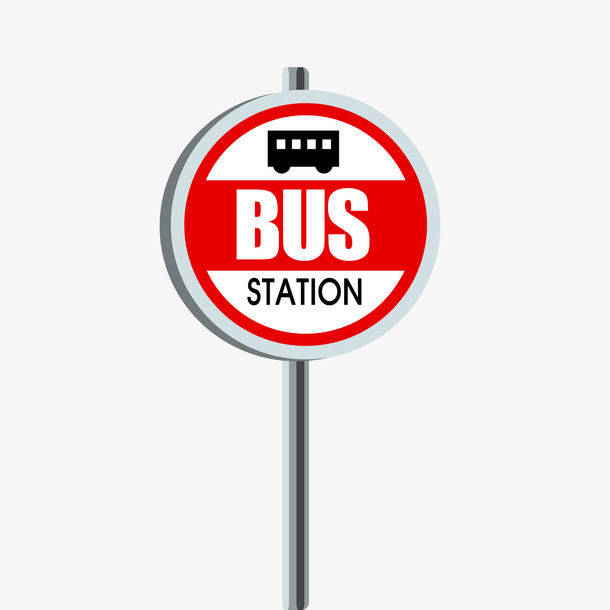 巴士站牌设计矢量图