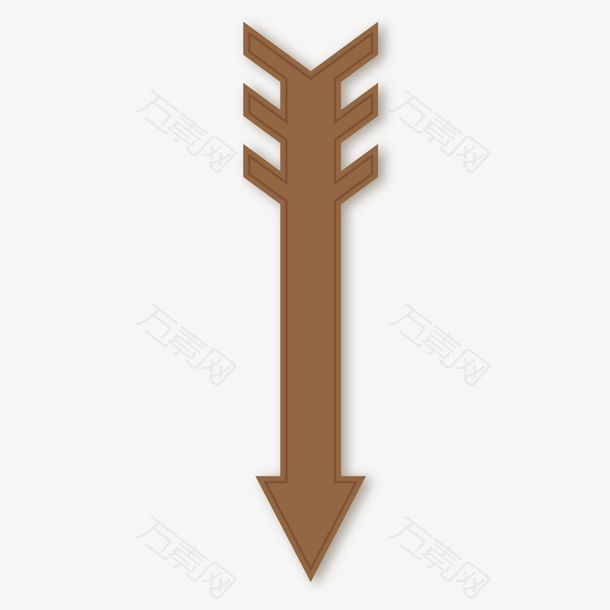 创意深色鱼骨箭头矢量素材