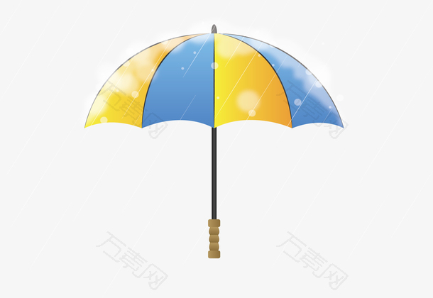 秋天下雨天打着伞