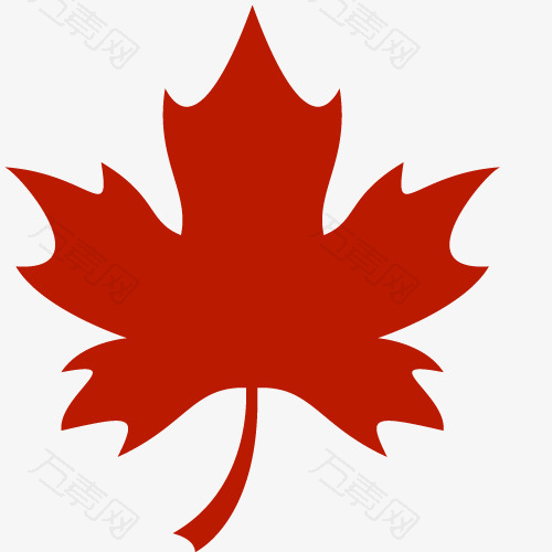 秋天枫叶矢量标志