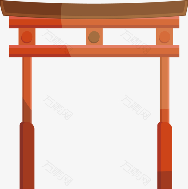 矢量图木质门式建筑标志