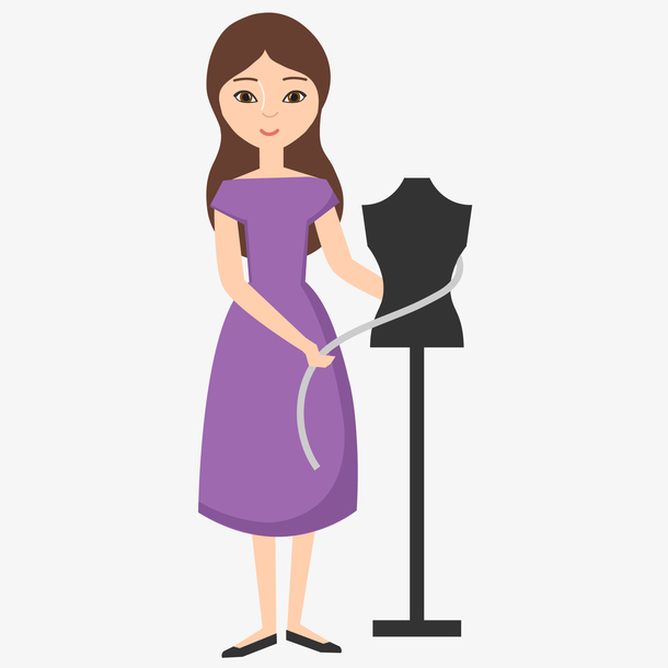 卡通服装设计师人物设计