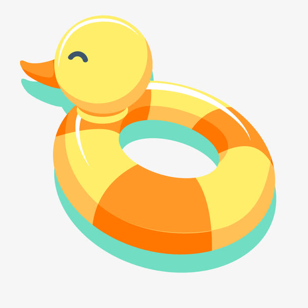 卡通小鸭子游泳圈设计