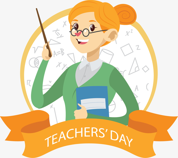 可爱戴眼镜的女老师