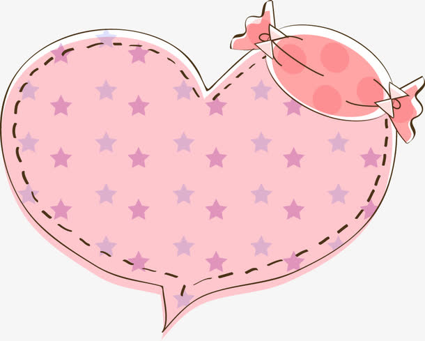 卡通可爱心糖果边框