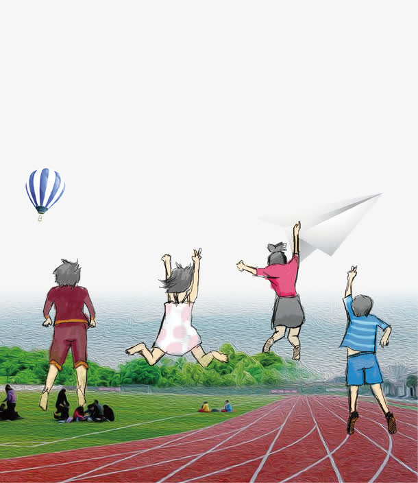 卡通手绘创意青春毕业季海报插画