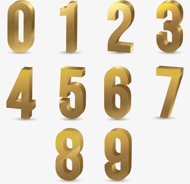 立体3d效果数字