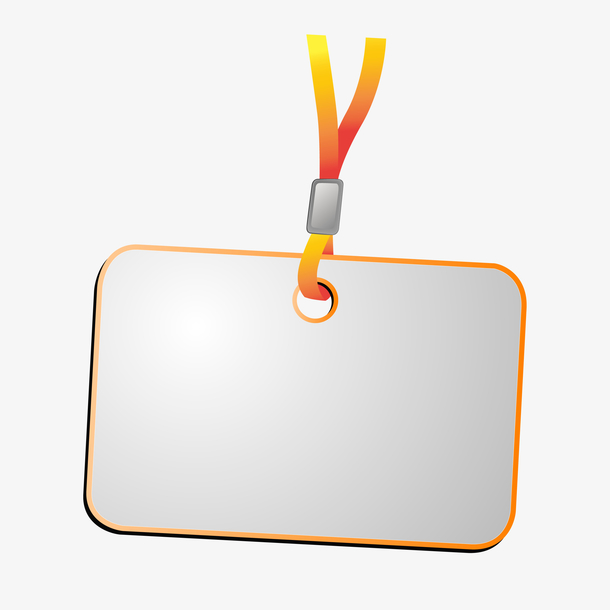 卡通工牌免抠矢量图