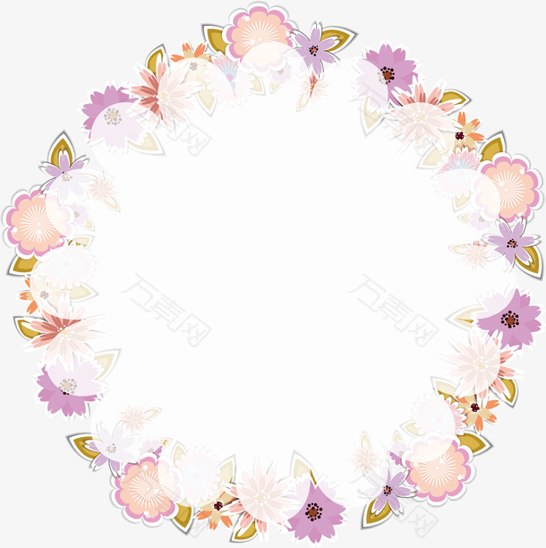梦幻公主风花朵标题框