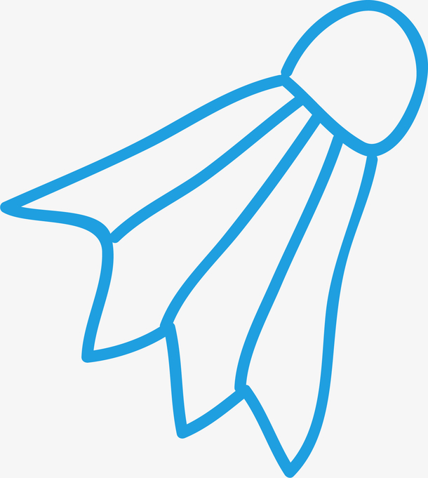 手绘卡通羽毛球运动