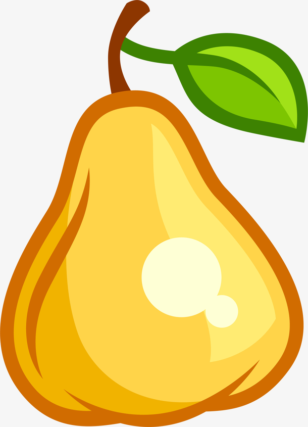 手绘卡通水果梨子素材