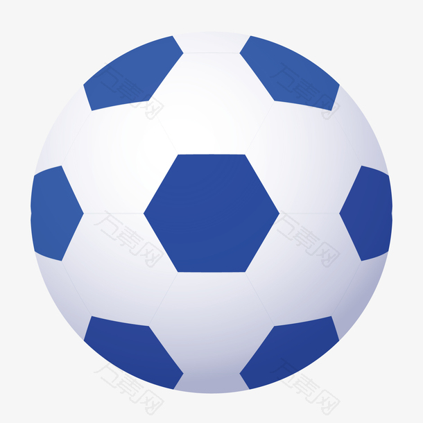 圆形足球卡通插画