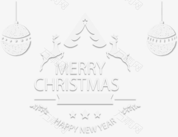 白色圣诞节标志