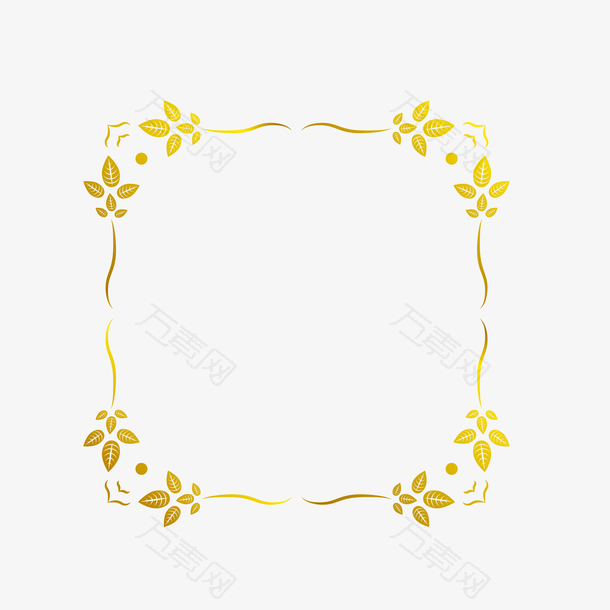 矢量手绘卡通精美花纹线条图框免