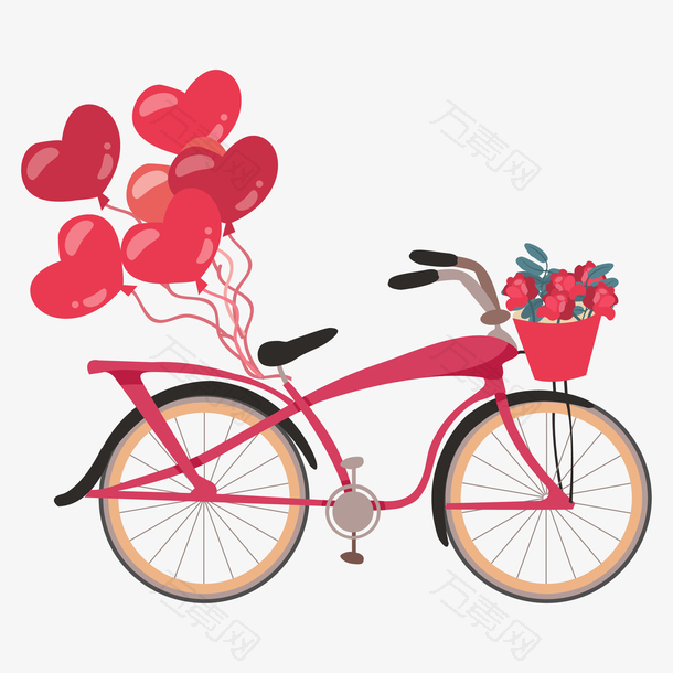 浪漫爱心自行车